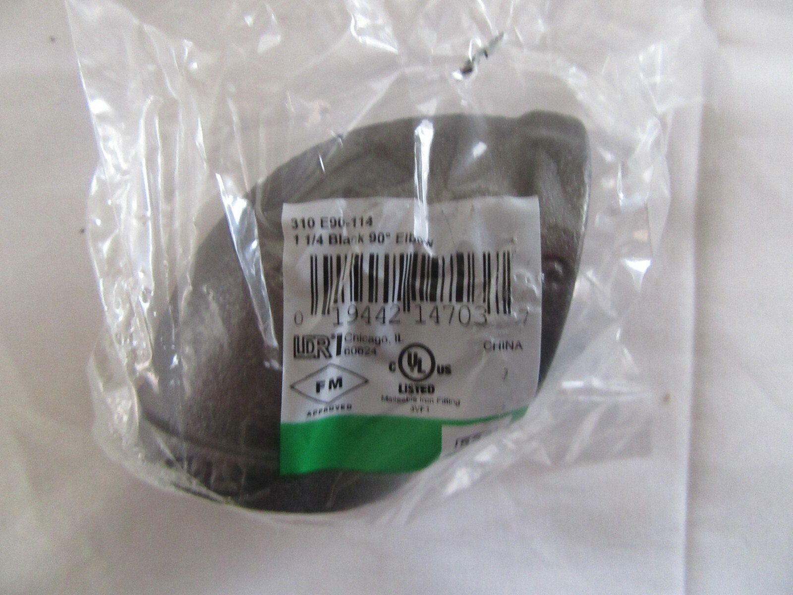 (Box of 5) LDR 310 E90-1 1″ Black Iron 90 Degree Elbow