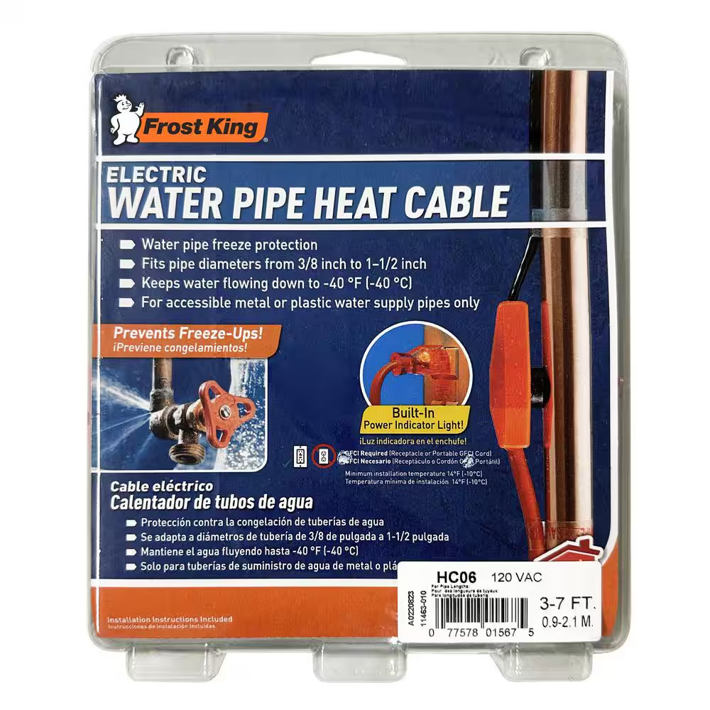 6 Ft. Electric Water Pipe Heat Cable Free Shipping New