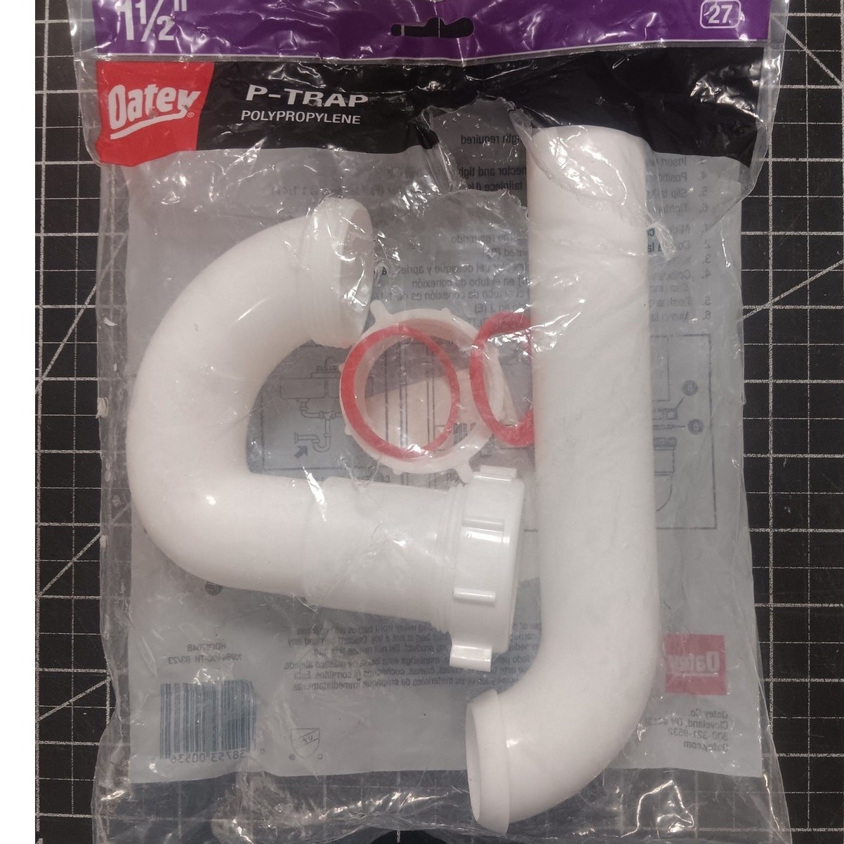 1-1/2 in. White Plastic Sink Drain P- Trap