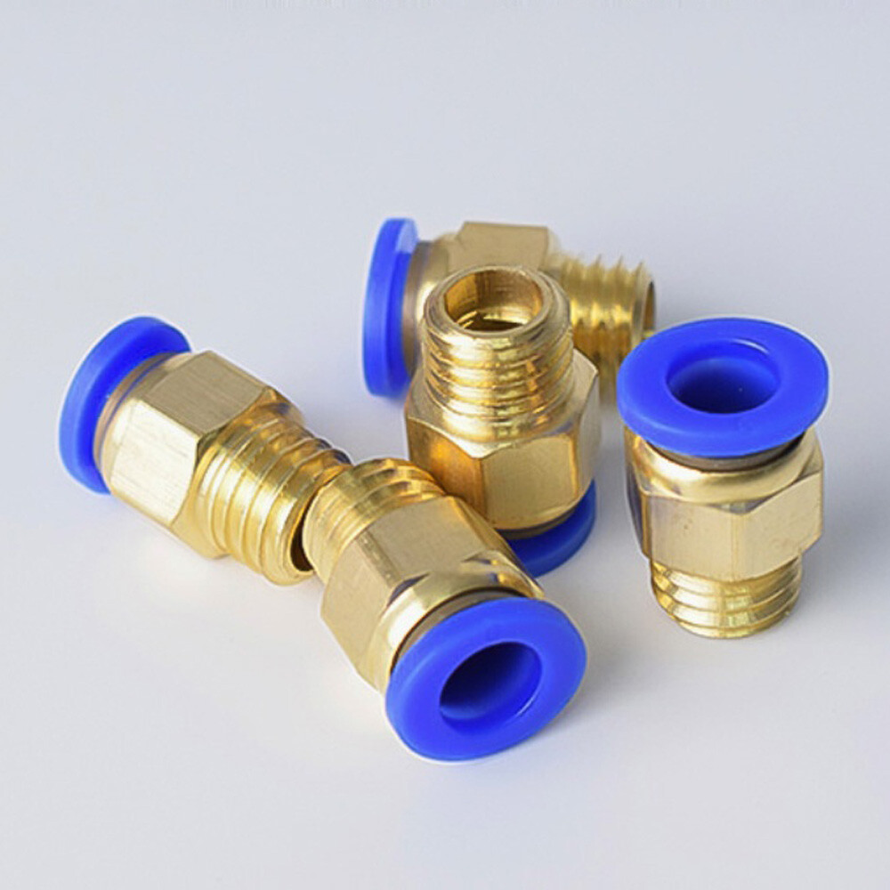 Pneumatic Straight Male Stud Hose Tube Air Line Inline Push Fit Connector M5-M16