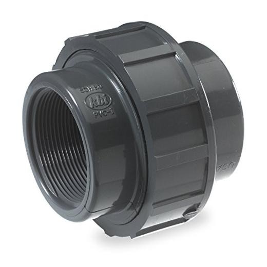 U-1250-T PVC Pipe Fitting, 1-1/4-Inch Threaded Union, Schedule 80, EPDM O