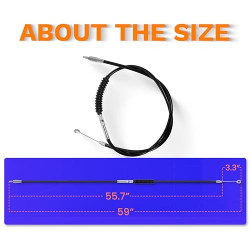 Clutch Cable for Harley Sportster, Stainless Steel Braided Clutch Wire