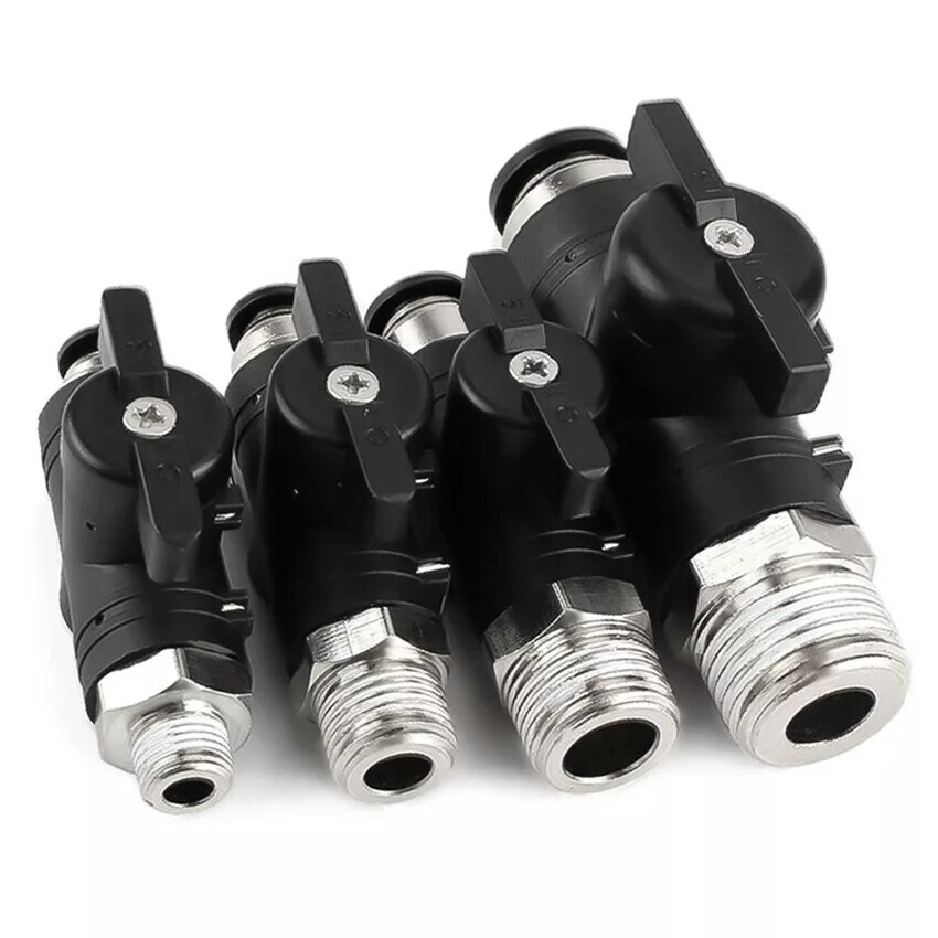Water Fed Pole Control Valve Push Fit For 4mm~16mm Hoses Push Fit Tap Pneumatic