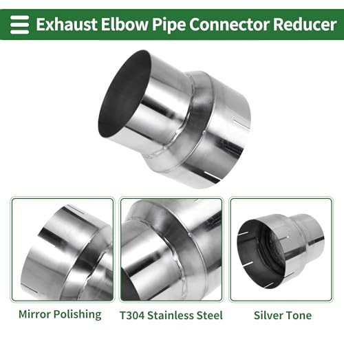 4″ OD to 5″ OD Mandrel Exhaust Bend Elbow Concentric Reducer 201 Stainless