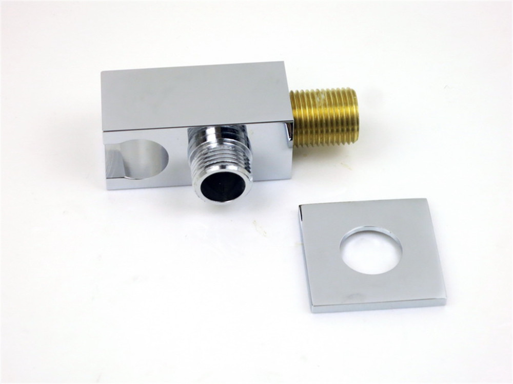 Bath Wall Outlet Handheld Shower Head Bracket Holder Supply Elbow Hose Connector