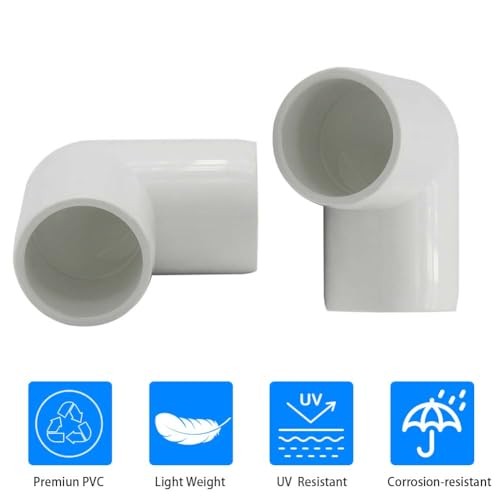 PVC Fittings Elbow Furniture Grade Connector 2 Way 90 DegreePcs 1/2 Inch 10