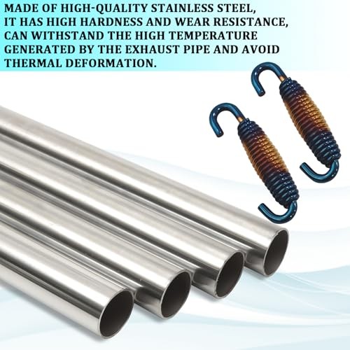 Motorcycle Exhaust Spring with Swivel Hooks, 40-60 mm Extended Range Gold Blue
