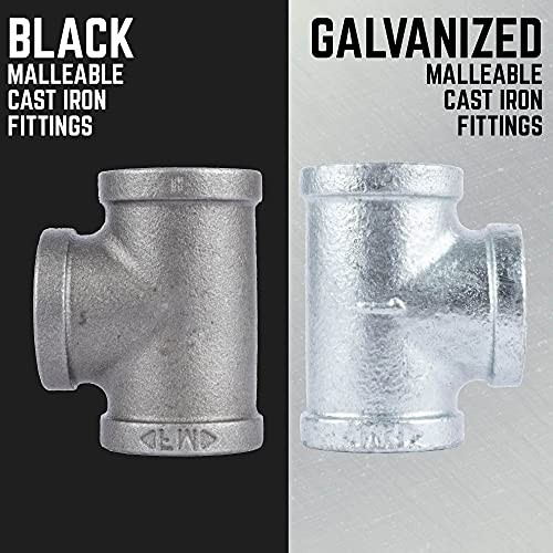 PIPE DÉCOR 1/2 in. Authentic Galvanized Malleable Iron 90 Degree FPT x 1/2 INCH