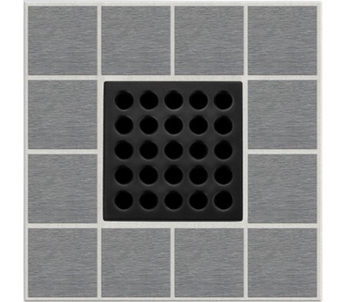 EBBE E4411 Shower Drain Grate 3-3/4″ SS Matte Black 1000 lb Capacity