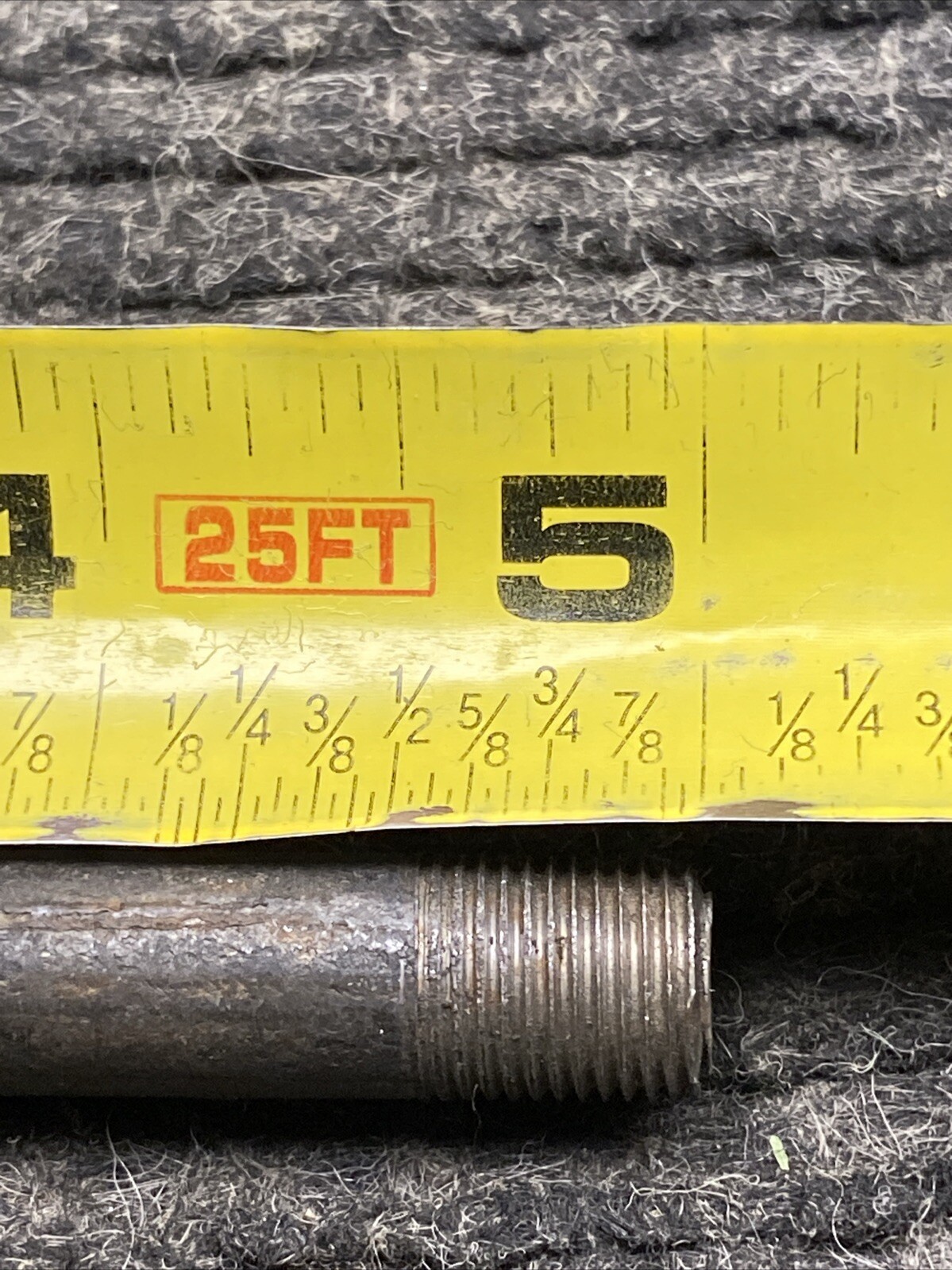 (Lot of 5) Black Pipe Nipple Threaded 1/8″ X 5″