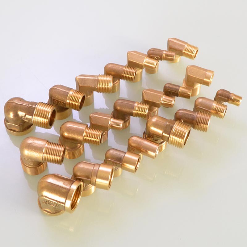 Brass BSP Male/Female Thread 90° Right Angle Elbow Coupler Fitting Adapter M-F