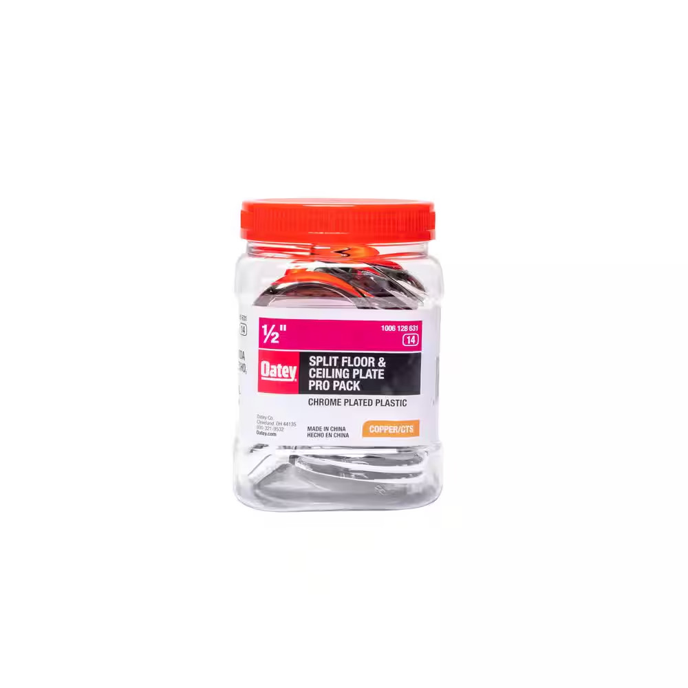 1/2 In. X 2.5 In. Copper Tube Chrome-Plated Floor and Ceiling Plate (20-Pack)