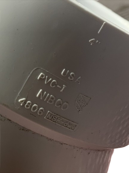 Nibco 4806 PVC Elbow 45° – 4 Inch Schedule 40 Pipe Fitting