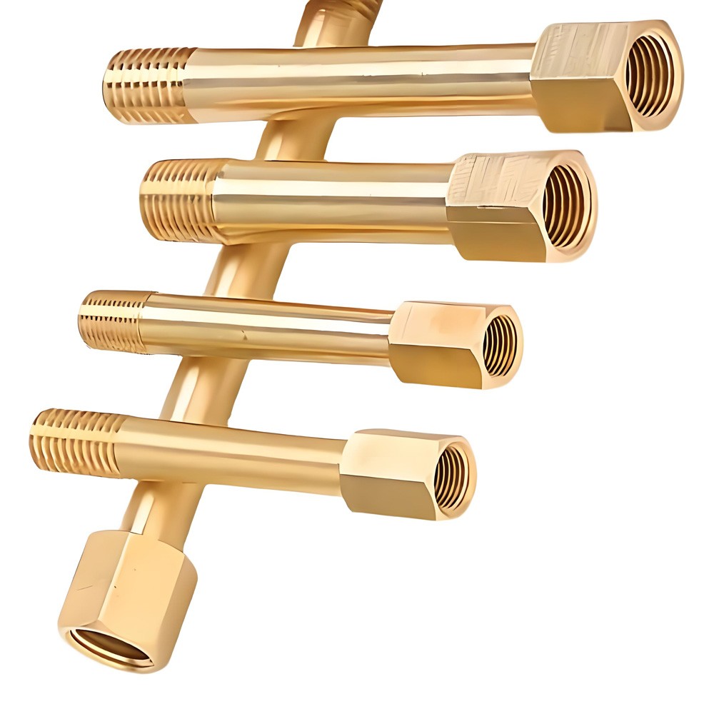 BSP Brass Tap Thread Extension Connectors Adapters Fittingds 1/8″ 1/4″ 3/8″