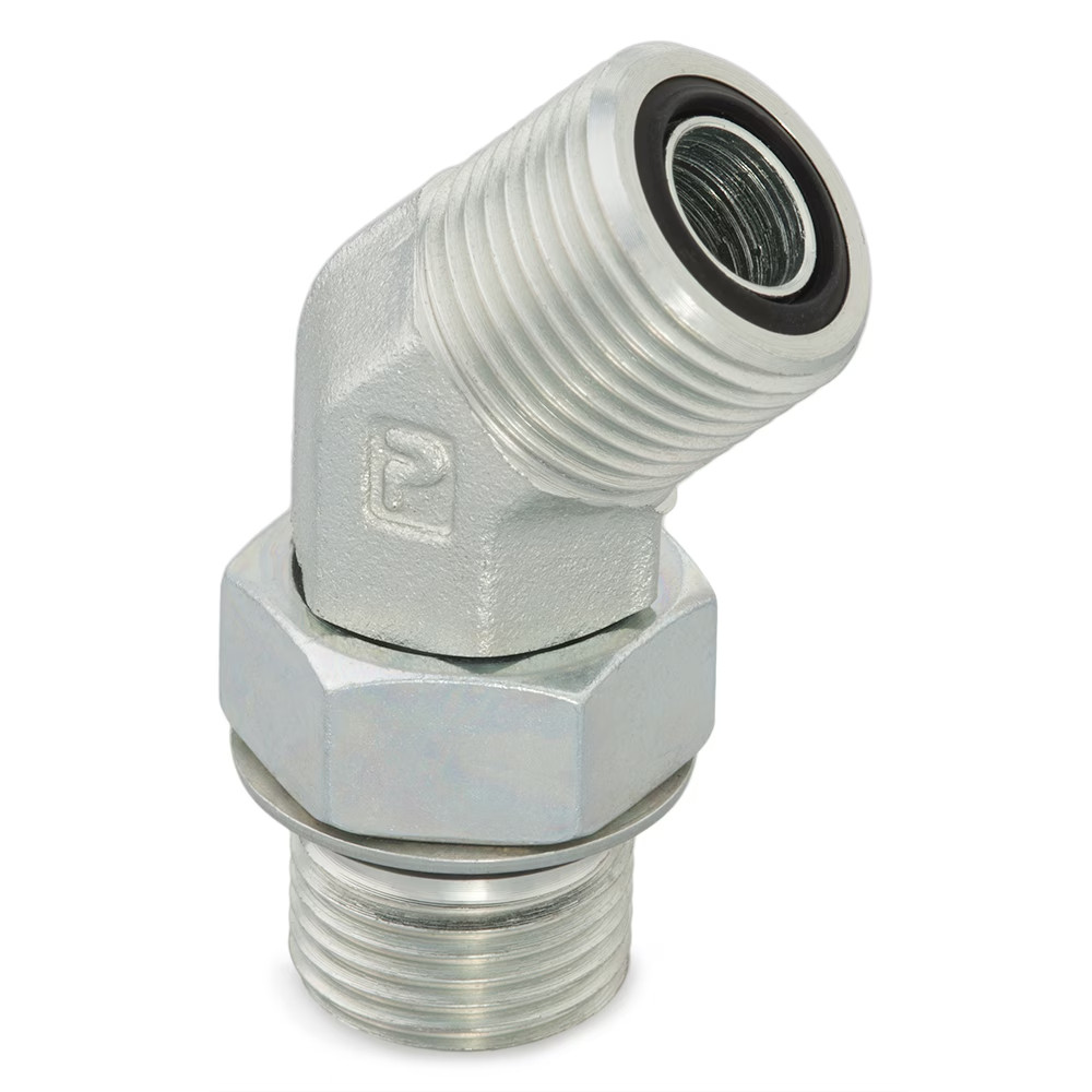 Various Sizes and O-Ring of Parker V5OLO-S 45 Deg Elbow Male Adapter ORFS x ORB