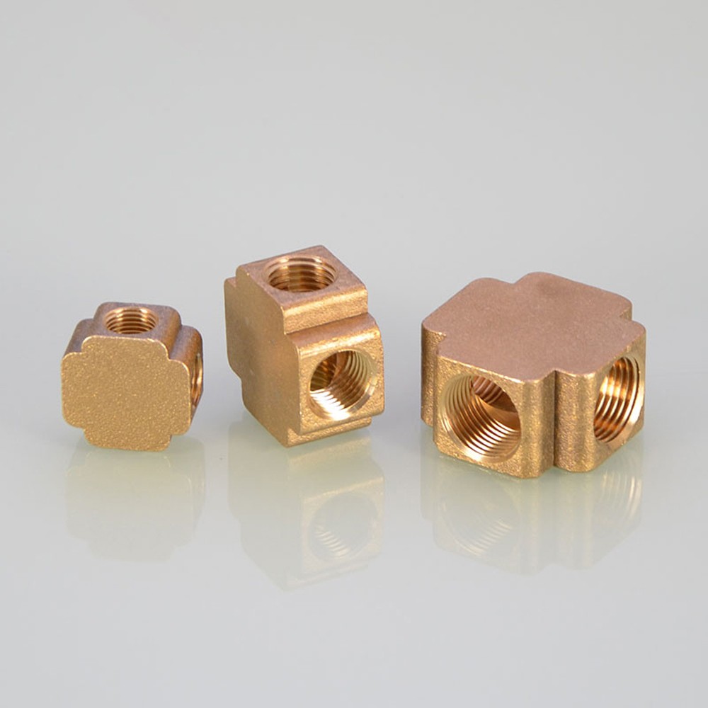 1/8″ 1/4″ 3/8″ BSP Female Brass Tee 3 Ways / Cross 4 Ways Pipe Fitting Connector