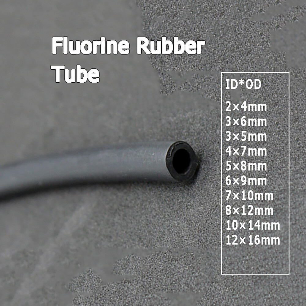 Φ 2mm-12mm Fluorine Rubber Hose Fuel Tube – High Temperature Oil Resistant Black