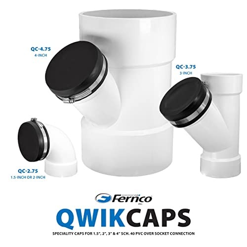 QC-2.75 1-1/2 or 2-in. Qwik Cap Schedule 40 PVC Pipe Socket Cap 2.75 inches