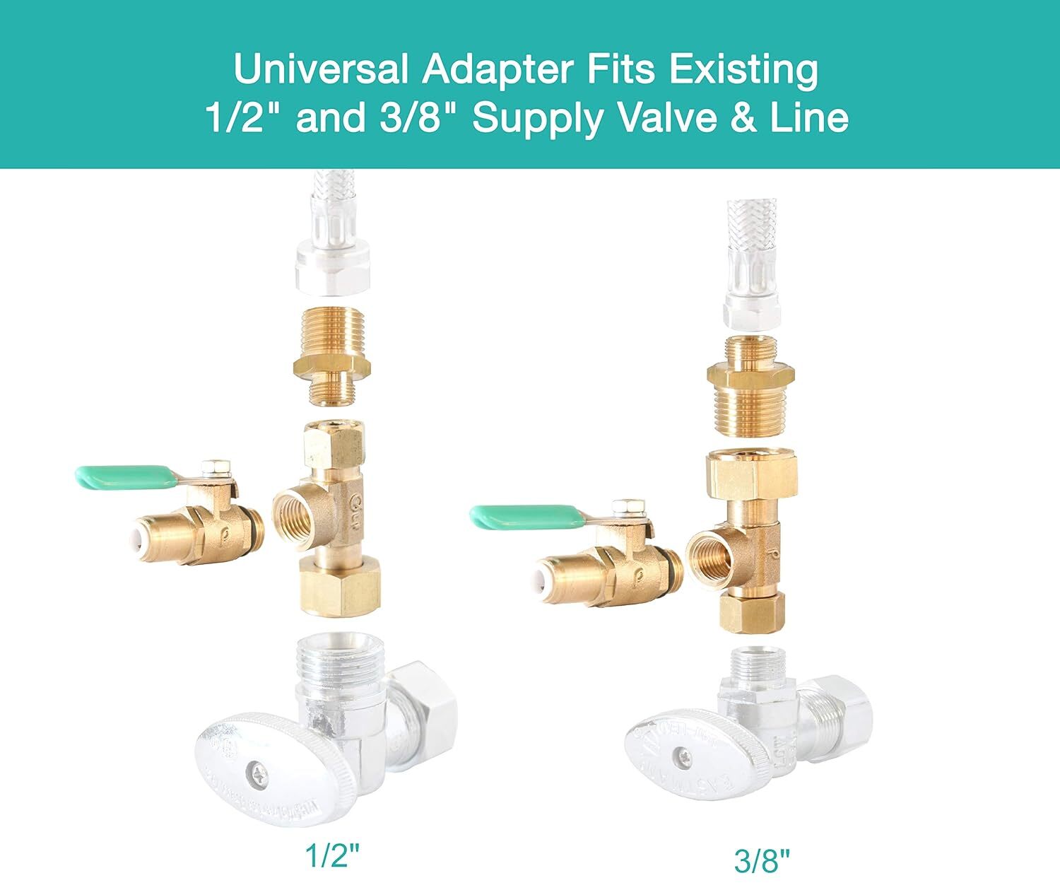 Kit instalación rápida para nevera, tubo 25′ y válvula latón 1/4″