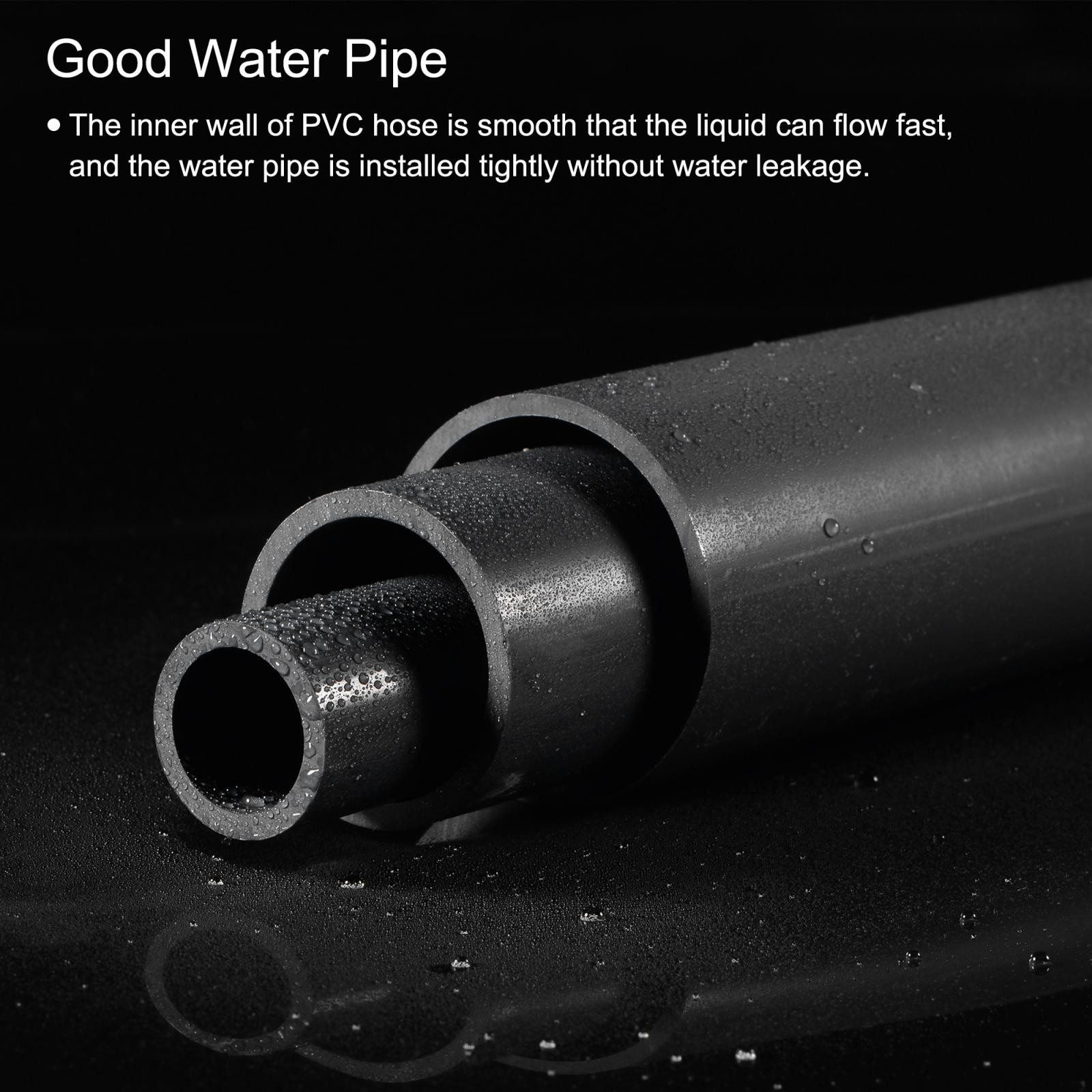 PVC Rigid Round Tube 15.5mm ID 20mm OD 500mm Black High Impact