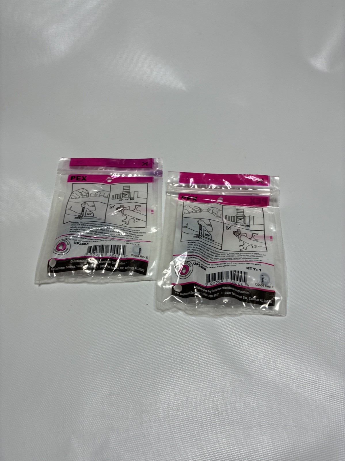 SharkBite UP248A Cash Acme 1/2″ x 1/2″ Elbow Coupler , Lot of 2