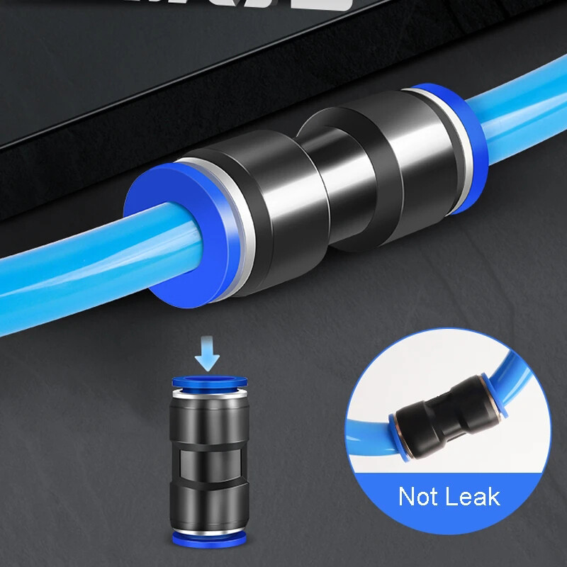 10Pcs I Type PU/PG Straight Push Gas Quick Fittings 4 mm-16 mm Plastic Connector