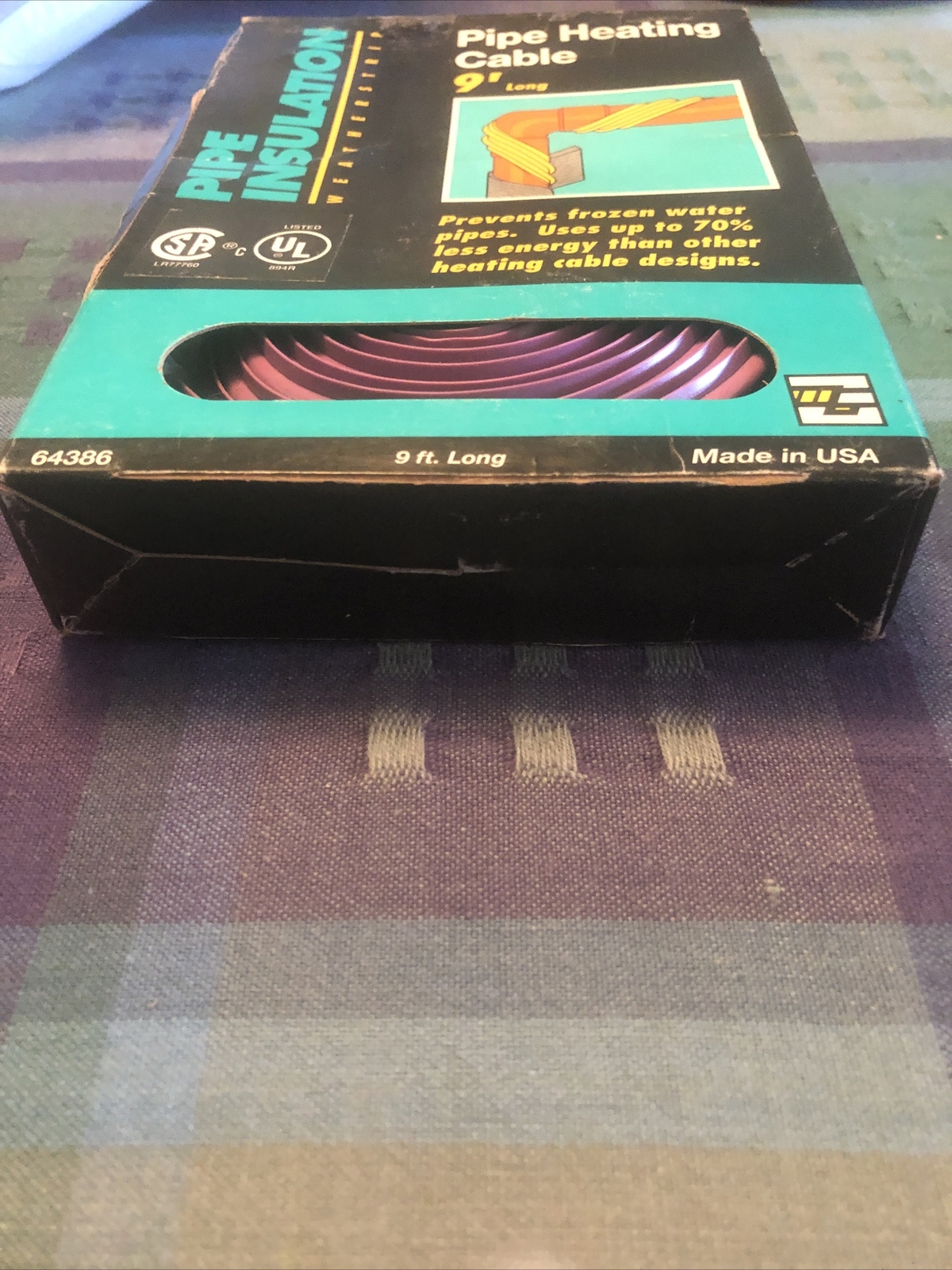 ONE – md 64386 Electric Pipe Heating Cable 9 ft – NEW OLD STOCK Made In USA !!!