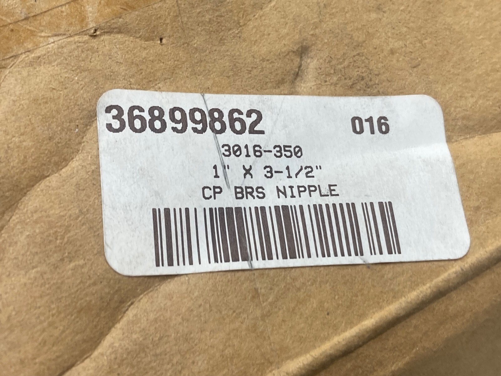 Merit Brass 3016-350, Chrome Plated, Red Brass Pipe Nipple, 1″ NPT x 3-1/2″ OAL