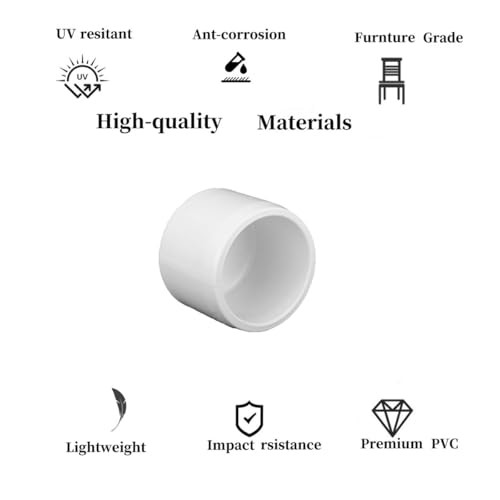 3/4 Inch PVC Pipe Caps (Pk) – Glossy White End Caps for Furniture 3/4 inch 10