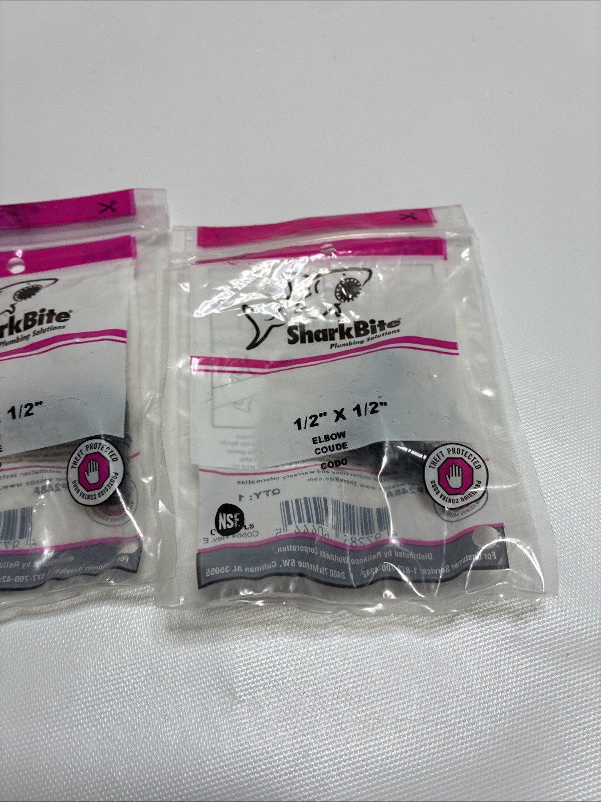 SharkBite UP248A Cash Acme 1/2″ x 1/2″ Elbow Coupler , Lot of 2