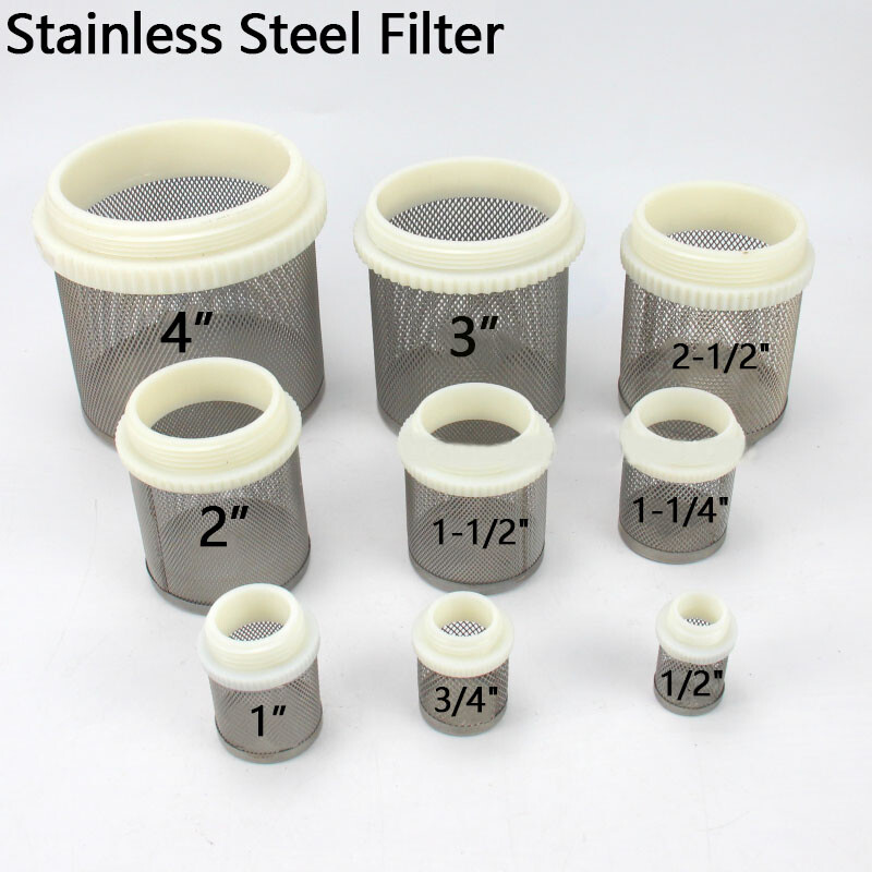 1/2″ ~ 4″ Strainer-Suction And Sump Filter Stainless Steel Mesh Nylon Threads