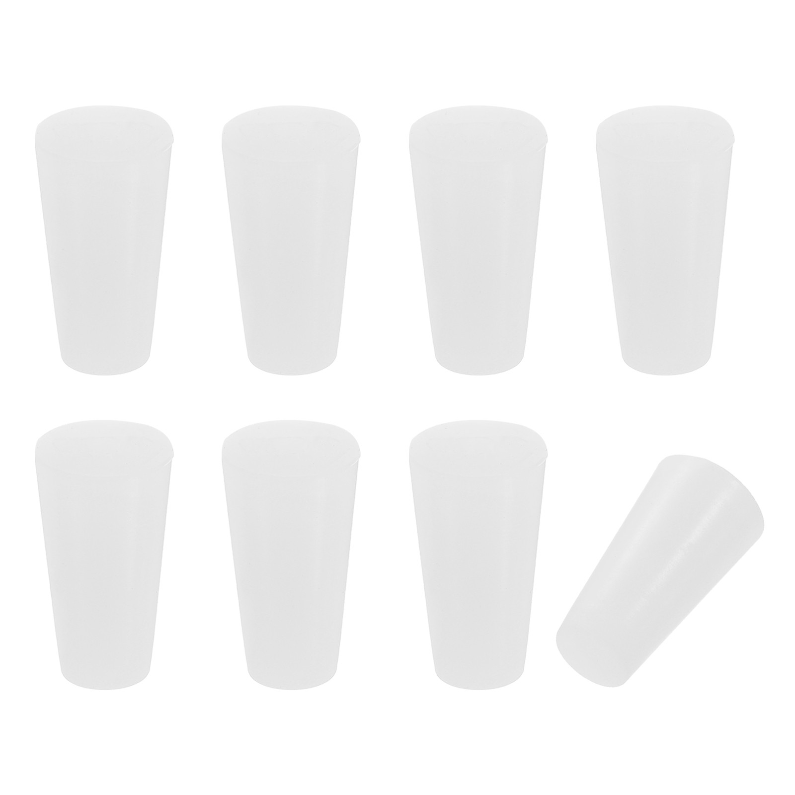 Tapered Shaped Solid Silicon Stopper, 1/2″ Tube Rubber Stoppers, 8 Pcs