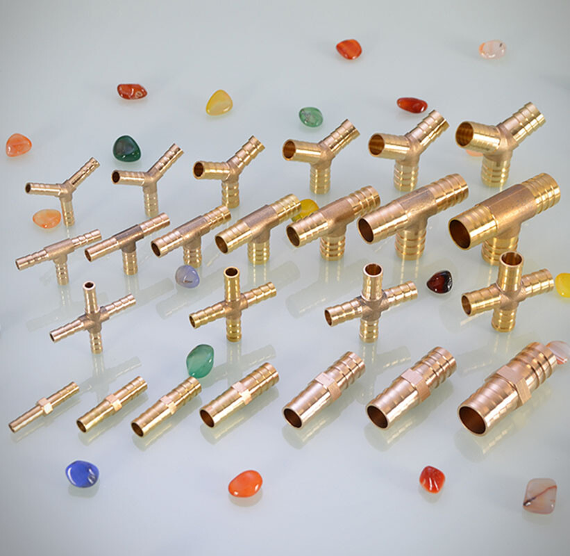 Brass Pipe Fitting Brass Barbed Hose Joiner Splitter Connector Various Type