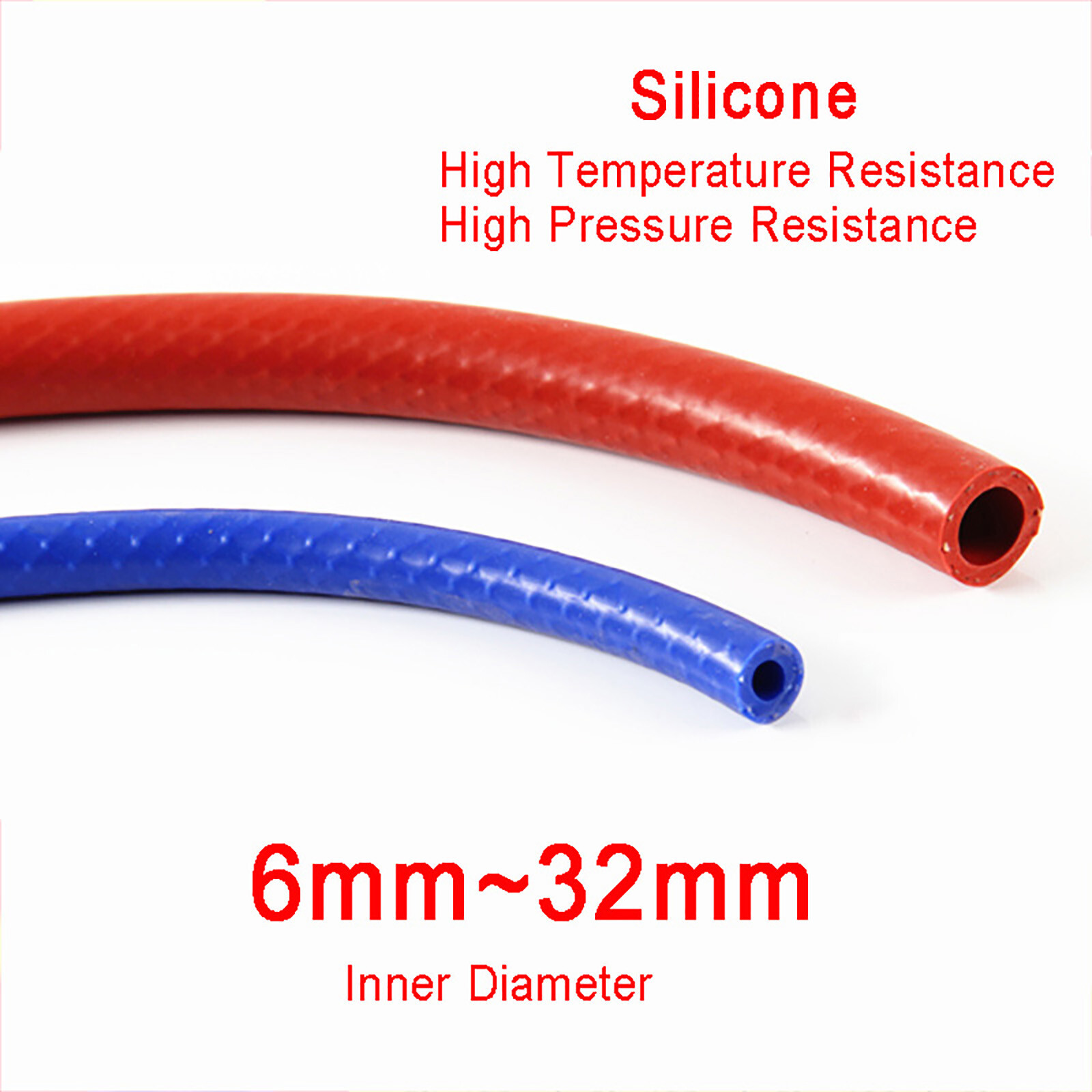 Silicone Tubing Reinforced Braided Tube Air/Water Pipe Hose Heat resistant 300℃