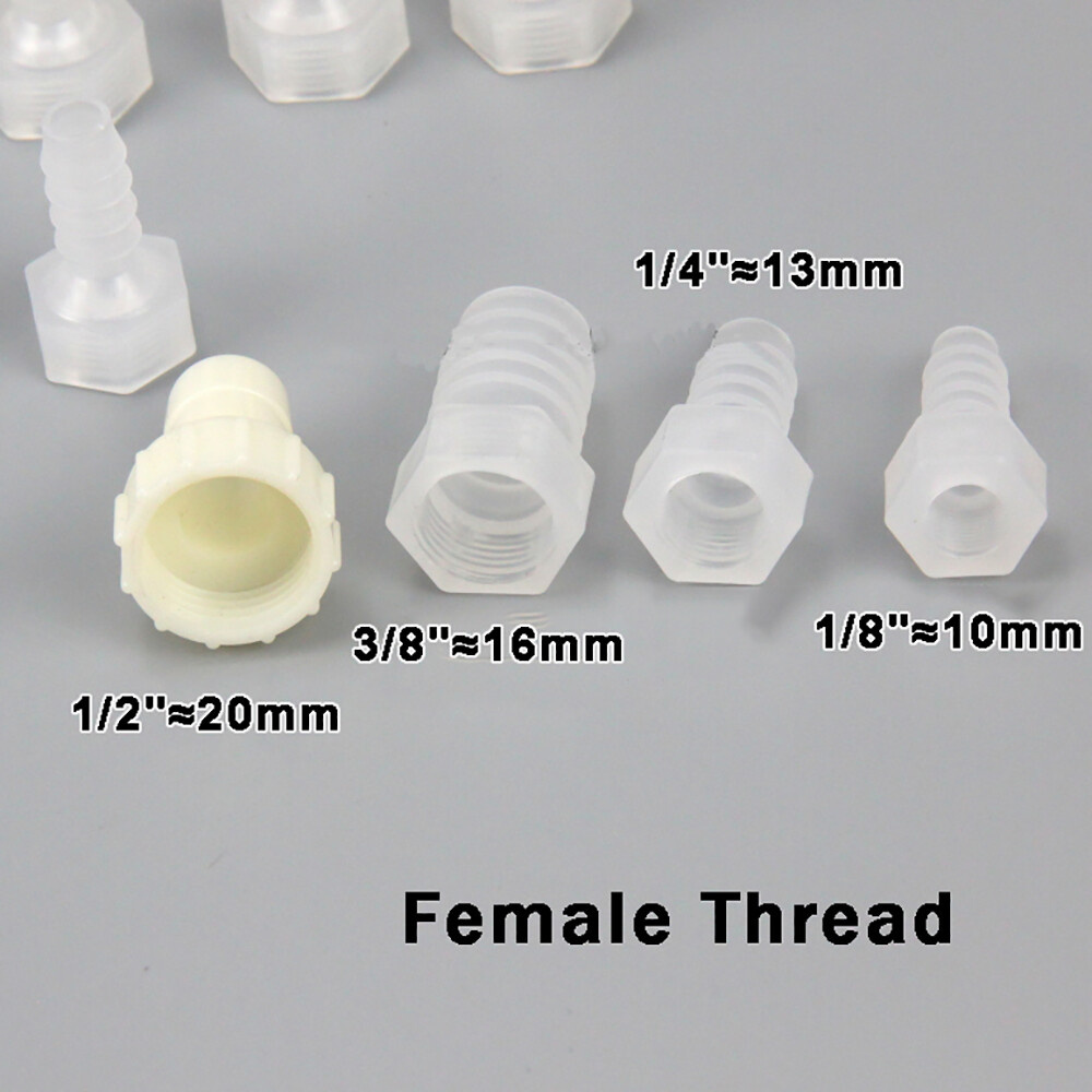 3/4″ 1/2″ 3/8″ 1/4″ 1/8″ Barbed Hosetail Connector Fitting Female Plastic Hose