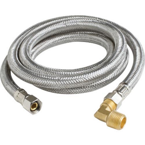 Stainless Steel Dishwasher Hose 3/8″ x 3/8″ x 48″ with elbow