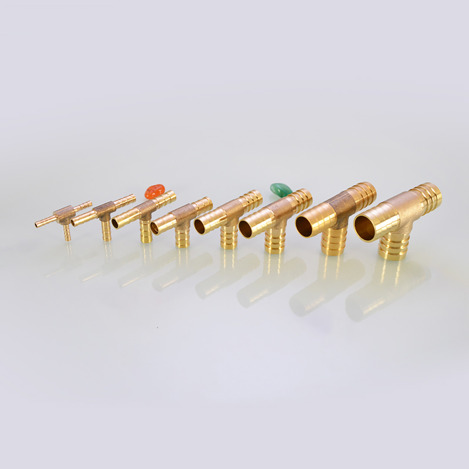 4~25mm Brass Tee Barbed T Piece Hose Joiner 3 Way Connector Air Fuel Water Pipe
