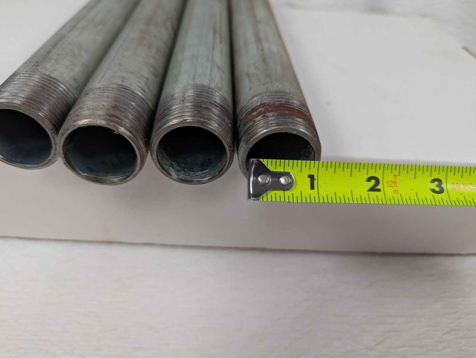 1 in Mnpt X 10 in Tbe Galvanized Steel Pipe Nipple Sch 40 – 4 Pack