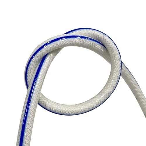 1/2″ ID x 5/8″ OD Heavy Duty Braided PVC Tubing Reinforced Hose, Non 50 Feet