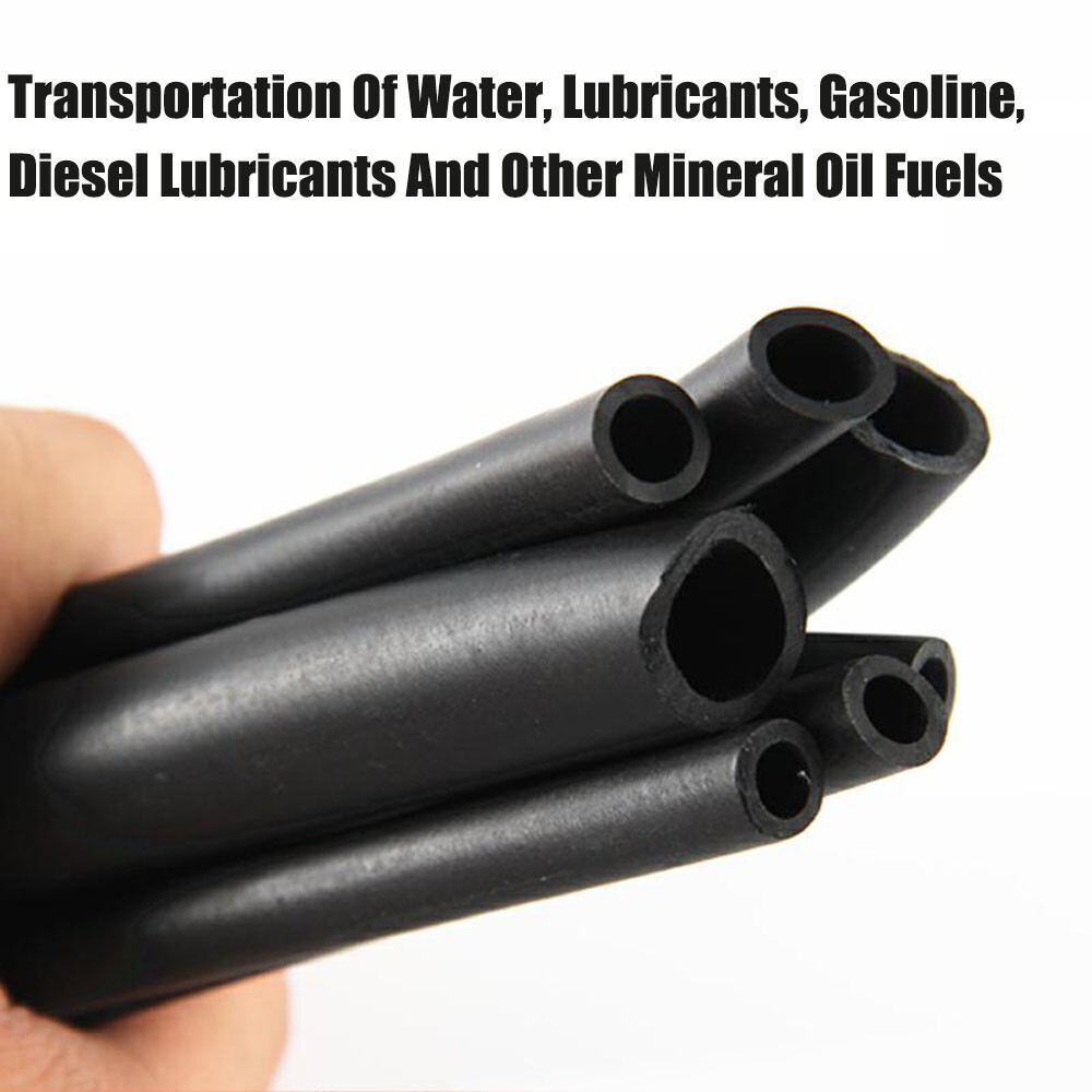 Black Fluorine Rubber Tube 2~32mm Fuel Hose-Engine Petrol Oil Line Fuel Pipe