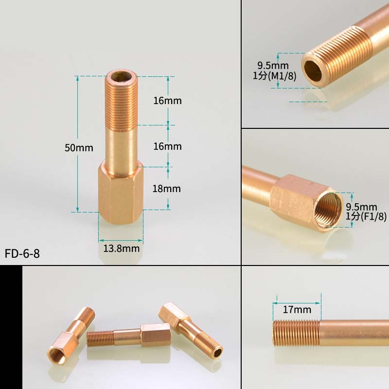 BSP Brass Tap Thread Extension Connectors Adapters Fittingds 1/8″ 1/4″ 3/8″