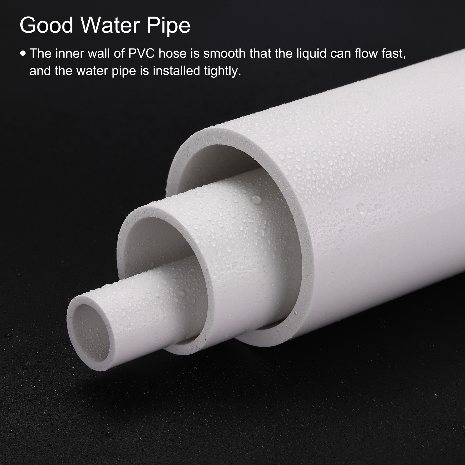 Rigid Round Pipe 152mm ID 160mm OD 500mm White High Impact