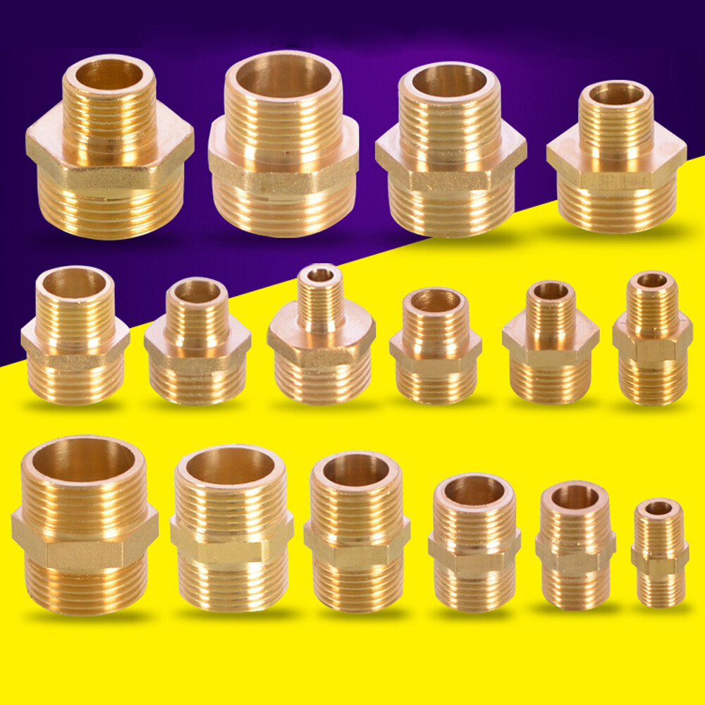 BSP 1/8″ 1/4″ 3/8″ 1/2″ 3/4″ 1″ Brass Male Thread Connector Pipe Fitting Adapter