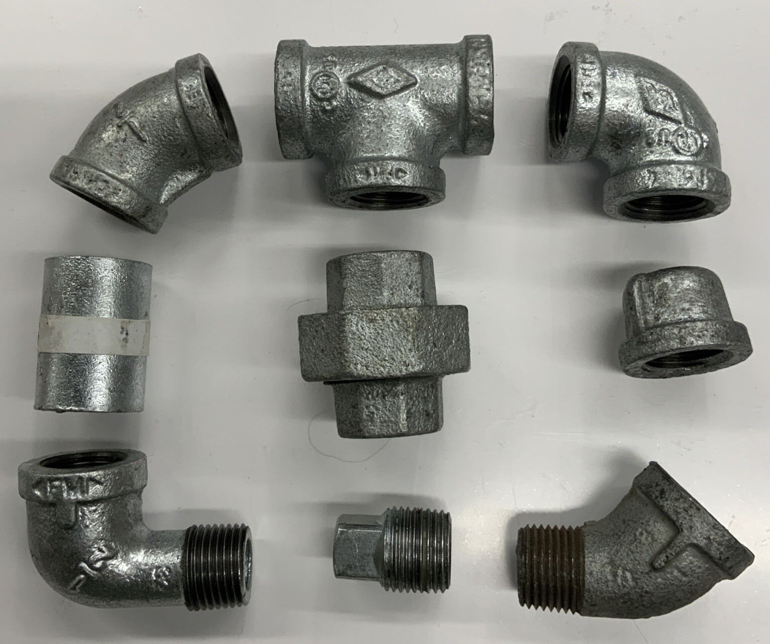 1/2” Assorted 150lb Malleable Galvanized Pipe Fittings