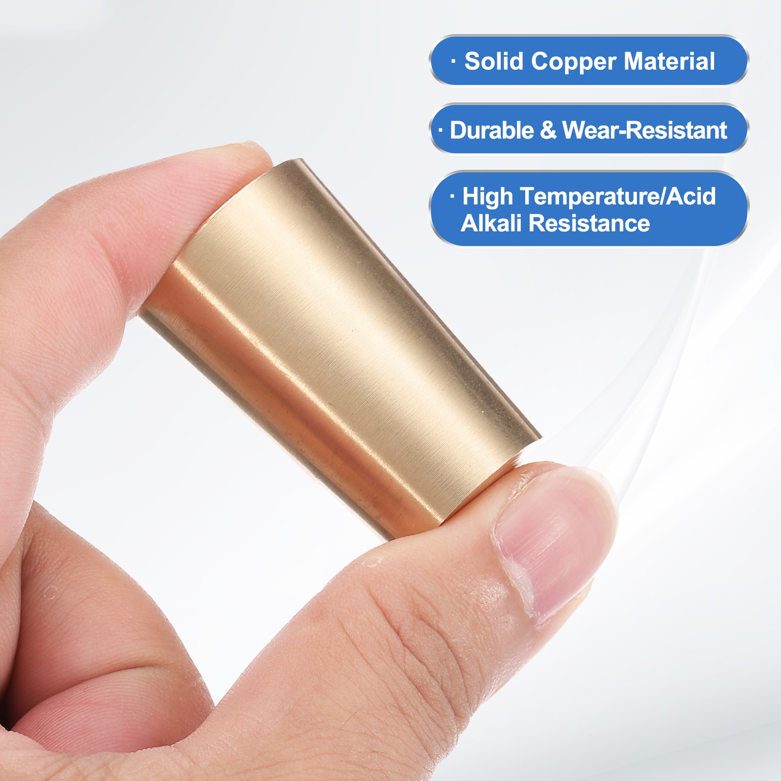 Tapered Shaped Solid Copper Stopper, 1″ Tube Copper Stoppers Lab Plugs, 1 Pcs