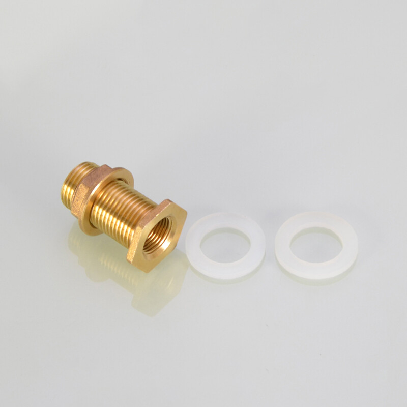 1/2″ 3/4″ 1″ Male Thread Brass Water Tank Connector Bulkhead Fitting Rubber Ring