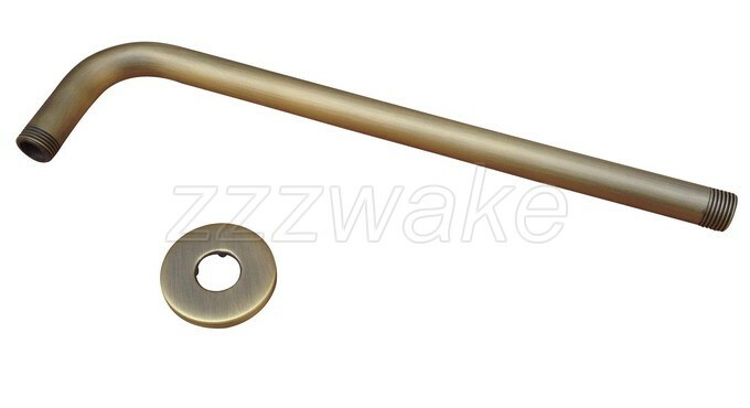 Antique Brass Wall Mounted Shower Head Pipe -12″ Long wall cover – Shower Arm