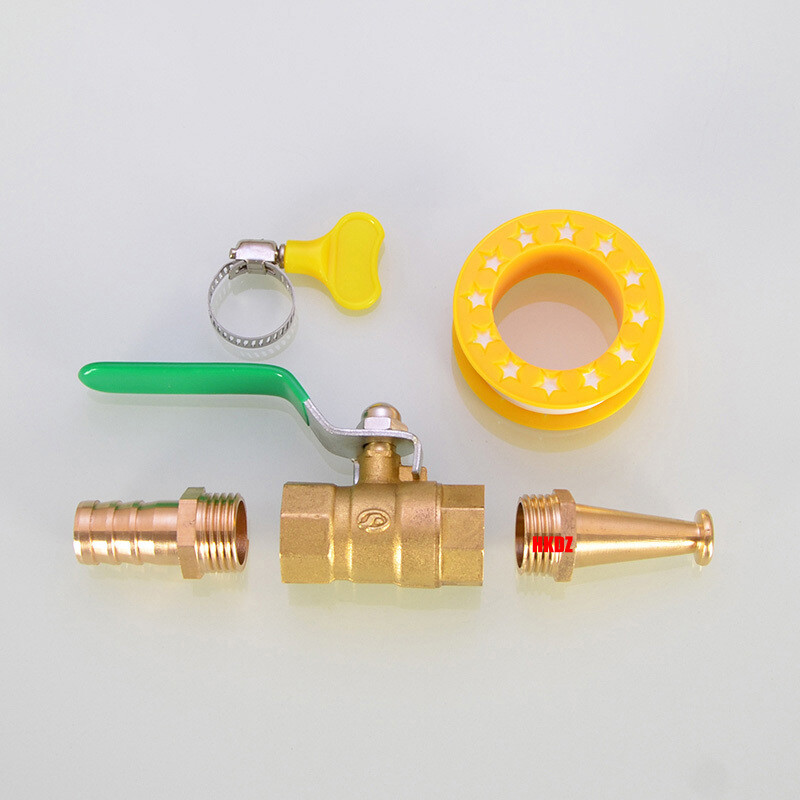 Brass Ball Valve Fire-Fighting Reel Male Female Thread Hose Barb Water Gas Fuel