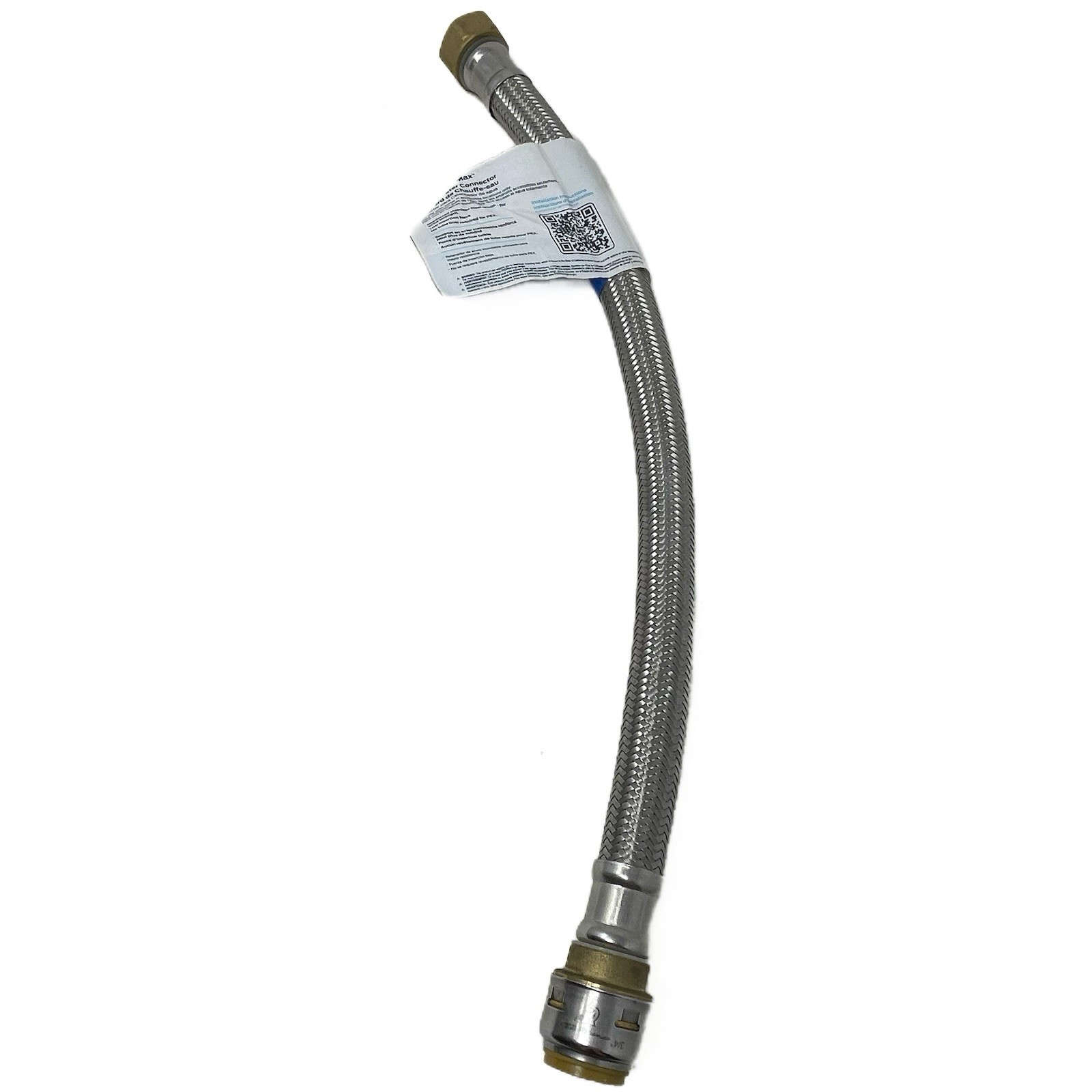 SHARKBITE UR3088FX18 MAX PTC 3/4″ X 3/4″ FIP WATER HEATER HOSE CONNECTOR 18-INCH