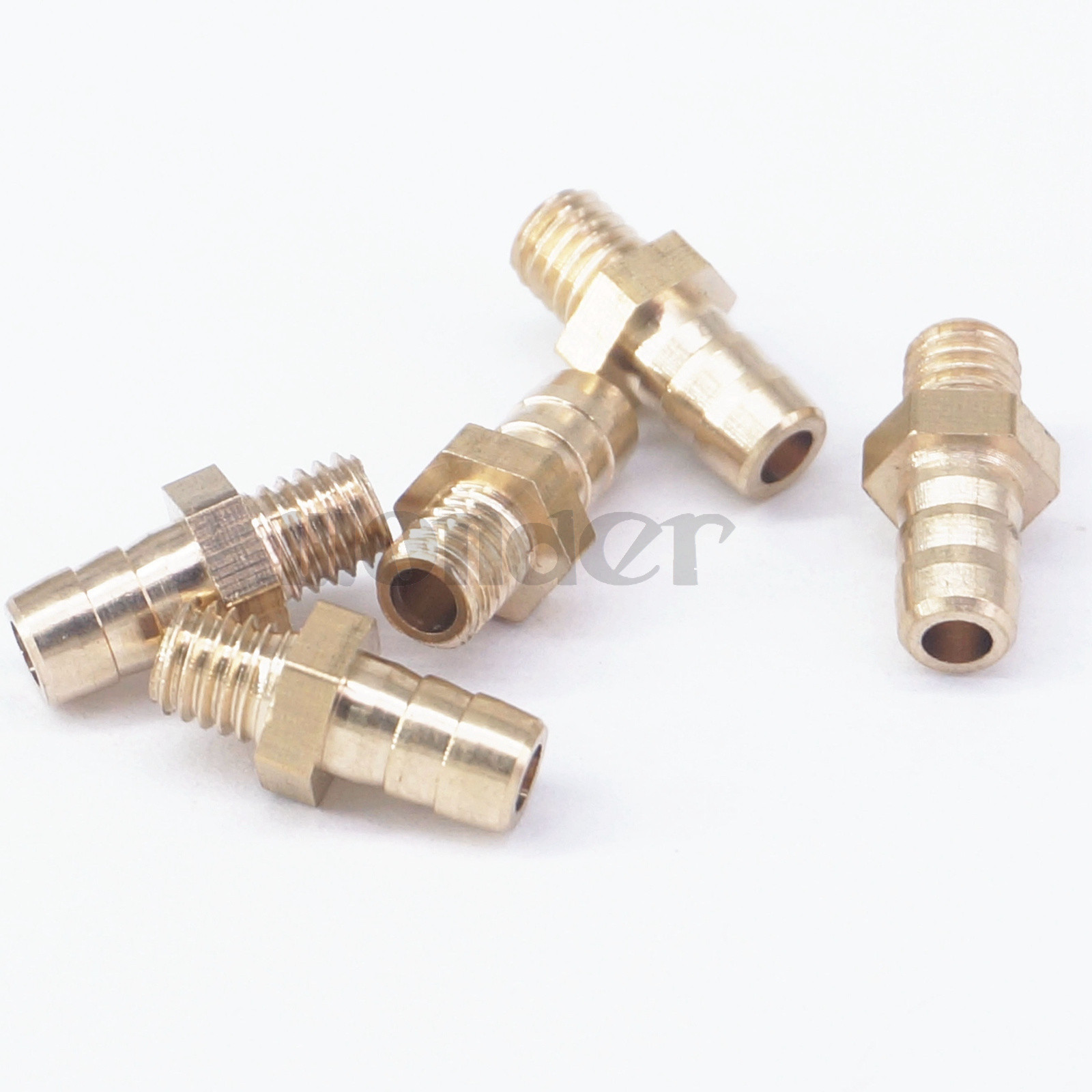 5pcs Hose Barb I/D 5mm – M5x0.8 Male Brass Coupler Splicer Pipe Fitting Adapters
